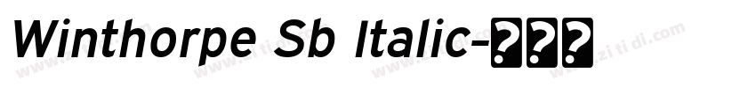 Winthorpe Sb Italic字体转换